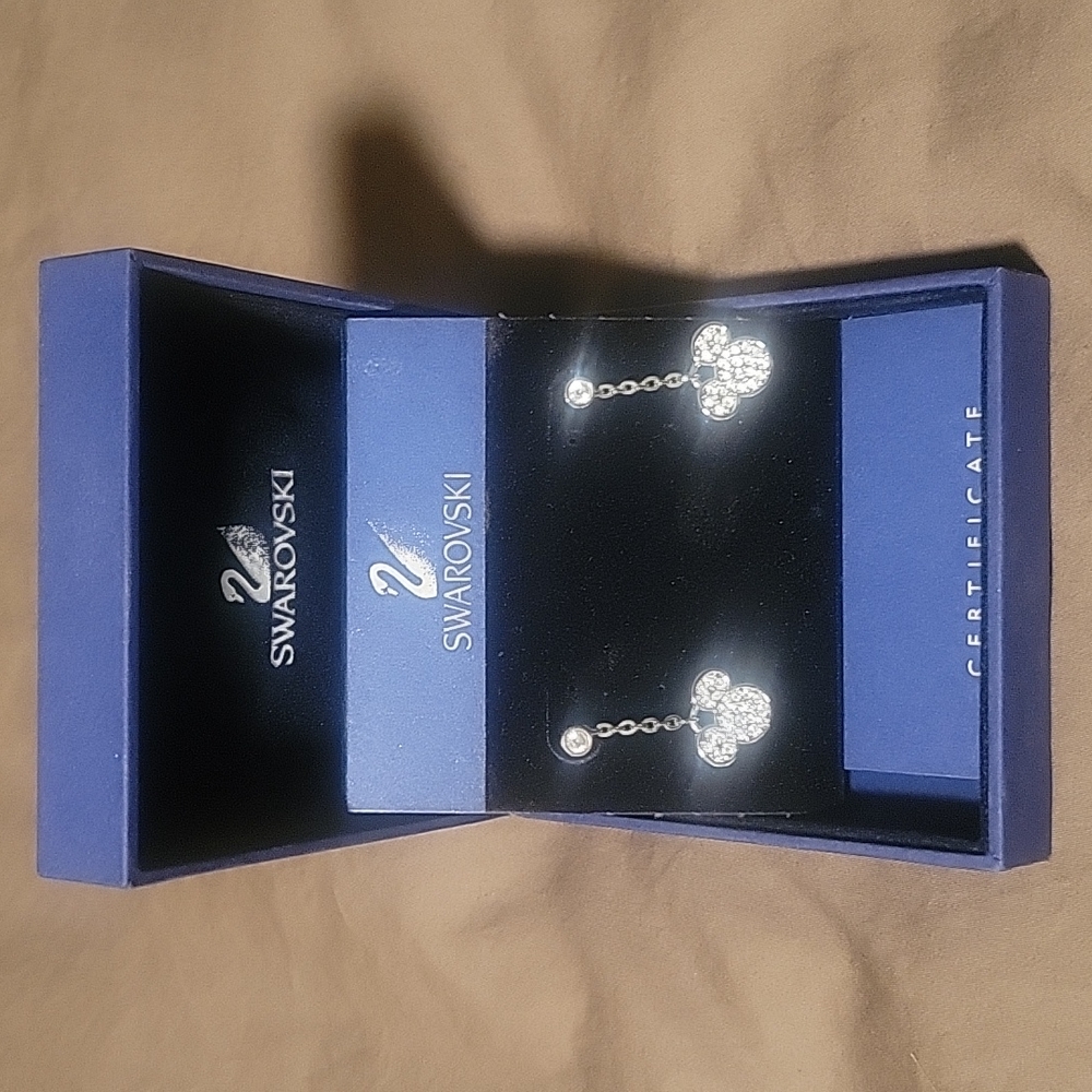Swarovski crystal/enamel Mickey Mouse earrings
